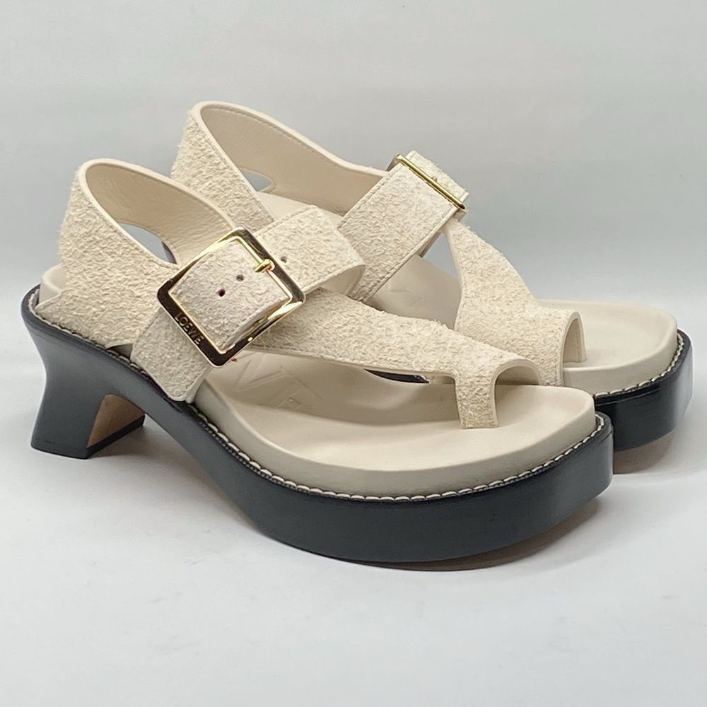 Loewe Ease heel suede sandal size 37